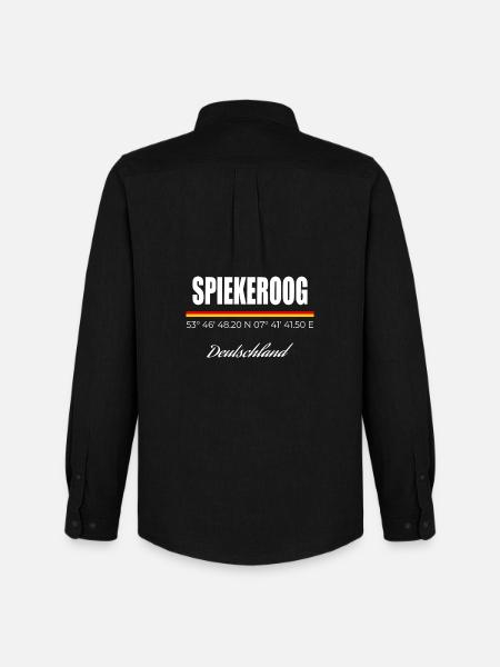 Spiekeroog - Männer Oxford Hemd von Stanley/Stella - Schwarz