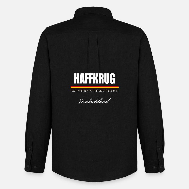 Haffkrug - Männer Oxford Hemd von Stanley/Stella - Schwarz
