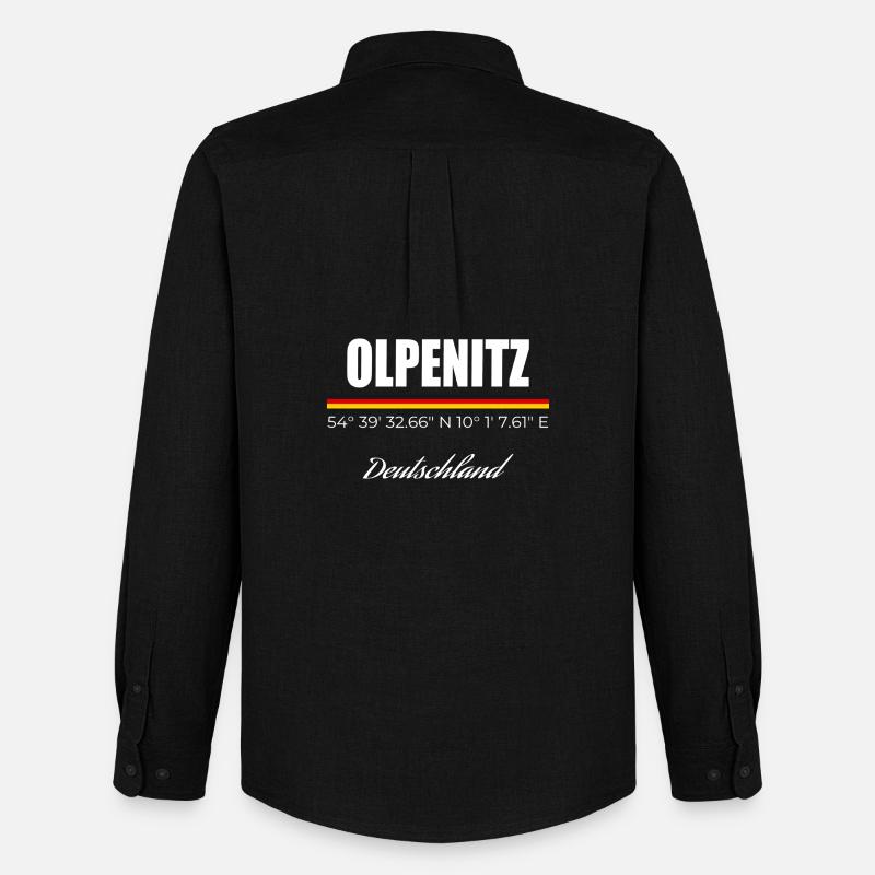 Olpenitz - Männer Oxford Hemd von Stanley/Stella - Schwarz