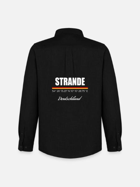 Strande - Männer Oxford Hemd von Stanley/Stella - Schwarz