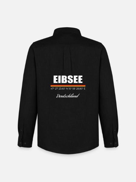 Eibsee - Männer Oxford Hemd von Stanley/Stella - Schwarz