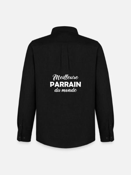 Meilleur Parrain du Monde - Chemise Oxford homme Stanley/Stella - noir