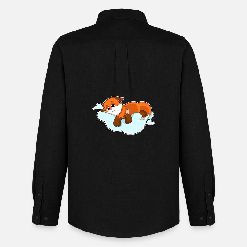 Fuchs Wolken - Männer Oxford Hemd von Stanley/Stella - Schwarz
