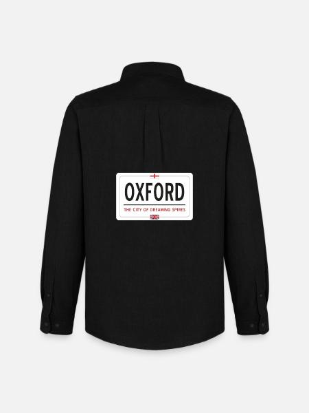 Oxford town sign - Men's Oxford Shirt by Stanley/Stella - black
