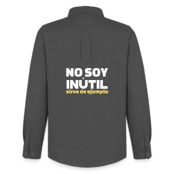 No Soy Inutil Servo de Ejemplo - Chemise Oxford homme Stanley/Stella - charbon - Dos - AI Model Male 185 dark (185cm)
