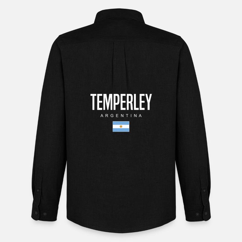 Temperley Argentinien Argentinier - Männer Oxford Hemd von Stanley/Stella - Schwarz