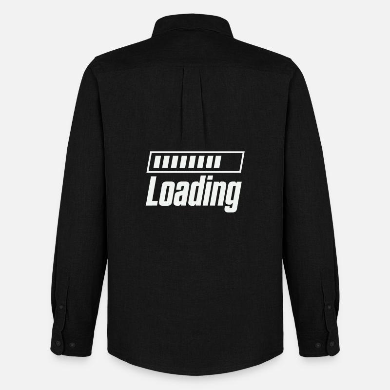 Loading Ladebalken - Männer Oxford Hemd von Stanley/Stella - Schwarz