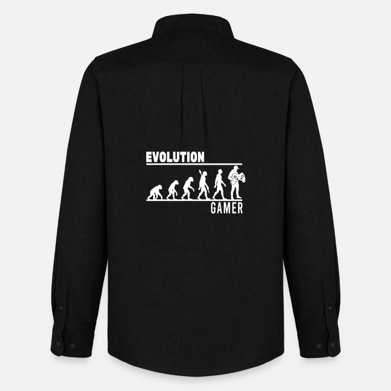 evolution gamer - Männer Oxford Hemd von Stanley/Stella - Schwarz