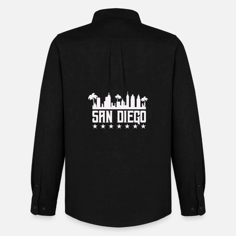 San Diego Skyline Palm Vista - Stanley/Stella Camicia Oxford uomo - nero