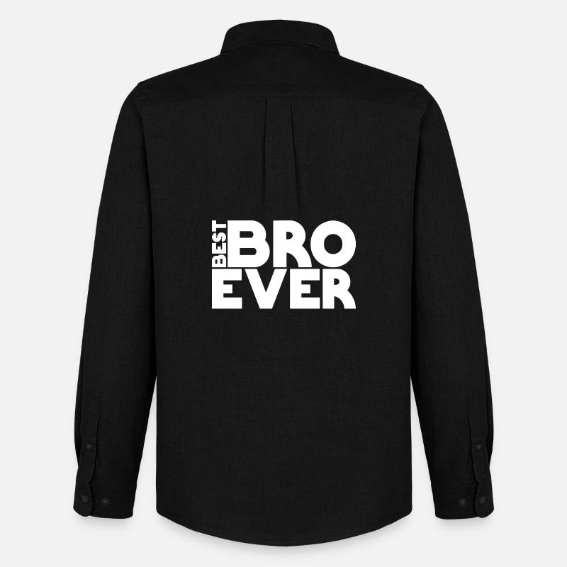 best BRO ever - Männer Oxford Hemd von Stanley/Stella - Schwarz