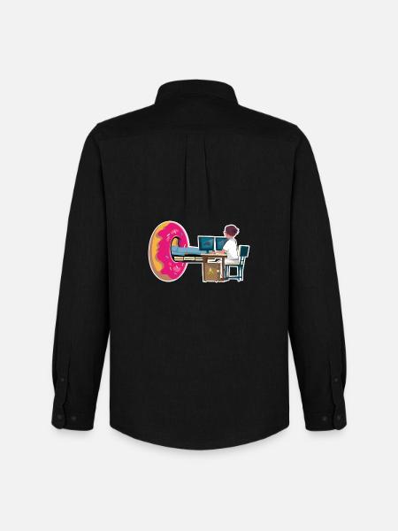 Técnico de radiología TAC Donut Radiología - Camisa Oxford hombre Stanley/Stella - negro