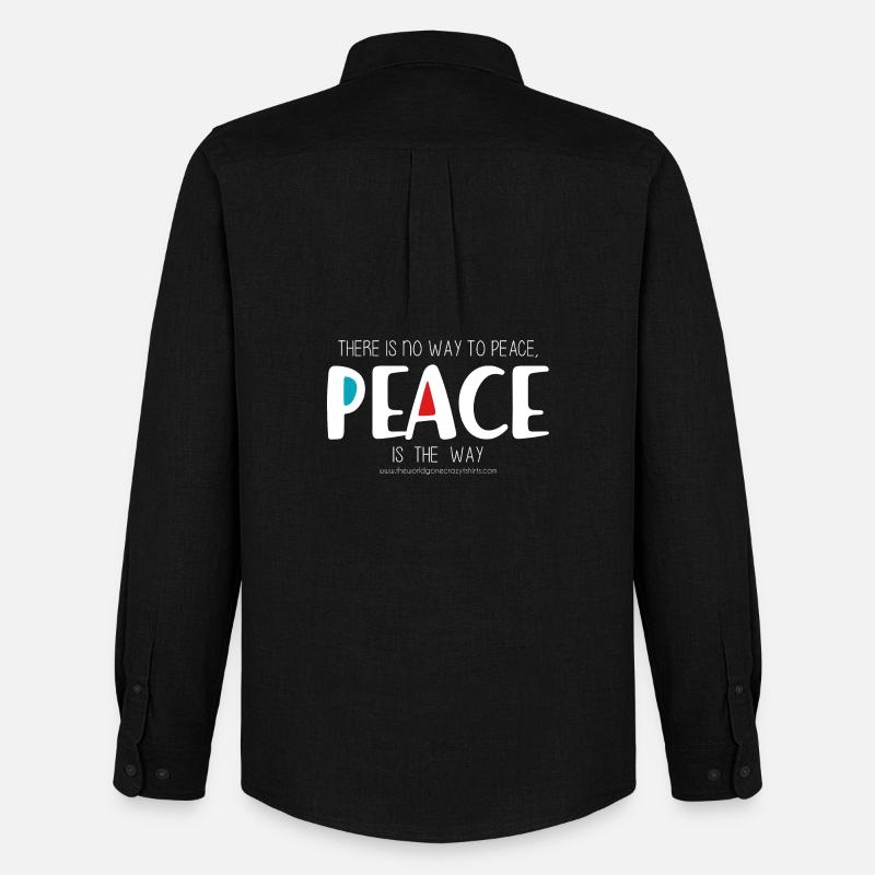 Peace 2 (dunkel) - Männer Oxford Hemd von Stanley/Stella - Schwarz