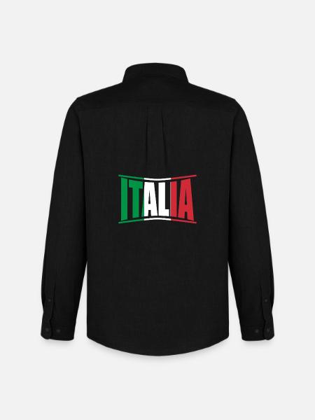 camiseta Italia bandera Italia Italia Italia Italia - Camisa Oxford hombre Stanley/Stella - negro
