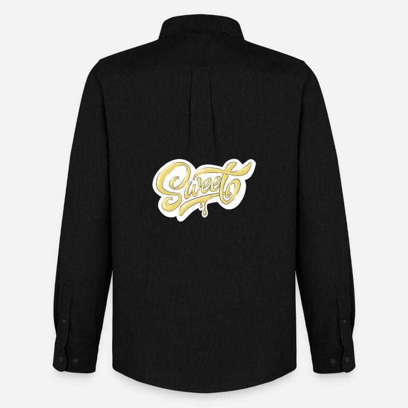 Sweet Script Typography Design - Men's Oxford Shirt by Stanley/Stella - black