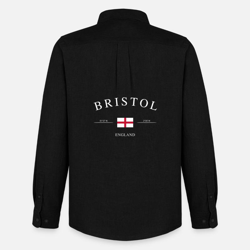 Bristol England – Urlaub Souvenir & Geschenk - Männer Oxford Hemd von Stanley/Stella - Schwarz