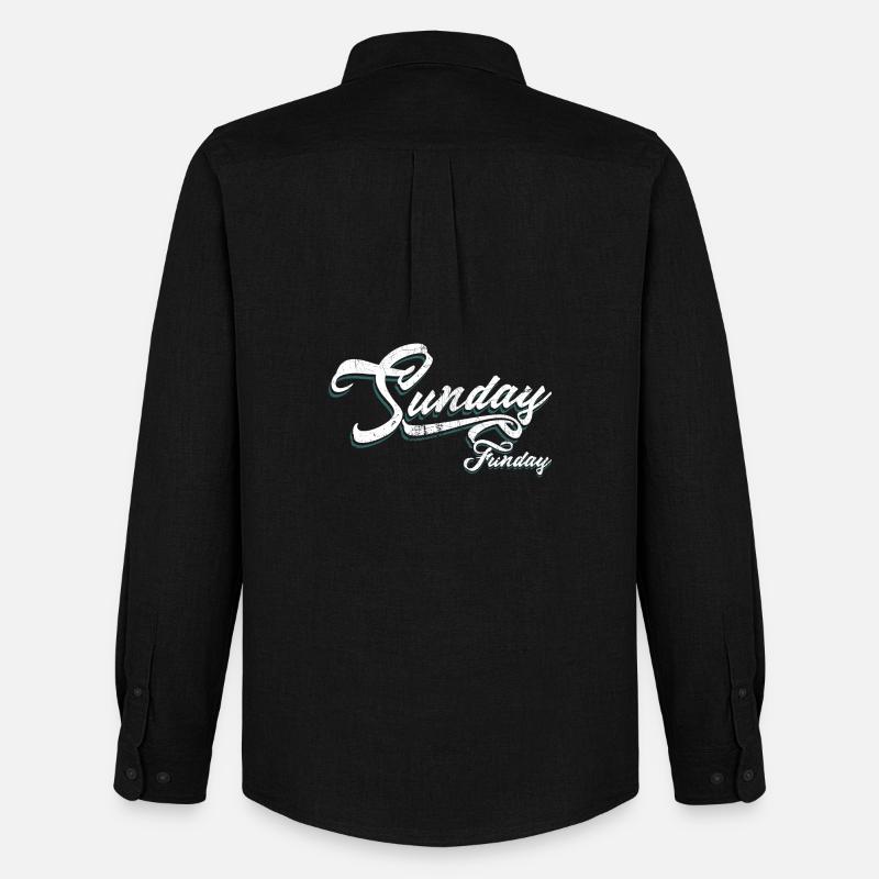 Script du dimanche Funday Néon - Chemise Oxford homme Stanley/Stella - noir