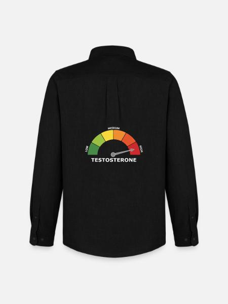 Testosterone Weight Training Gym Pumper Low Cortisol JGA - Men's Oxford Shirt by Stanley/Stella - black