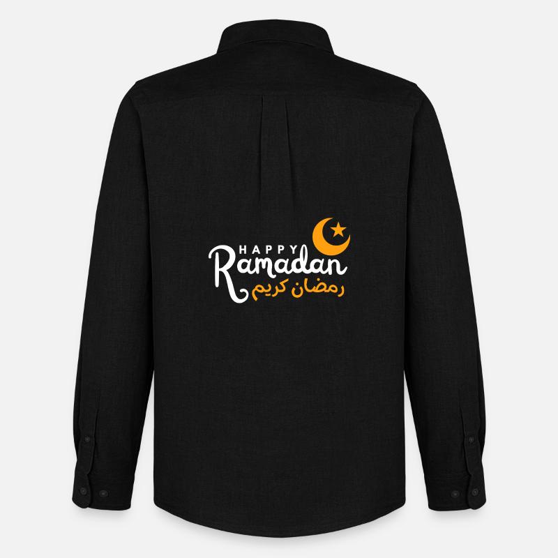 Ramadan Night Crescent Script - Men's Oxford Shirt by Stanley/Stella - black