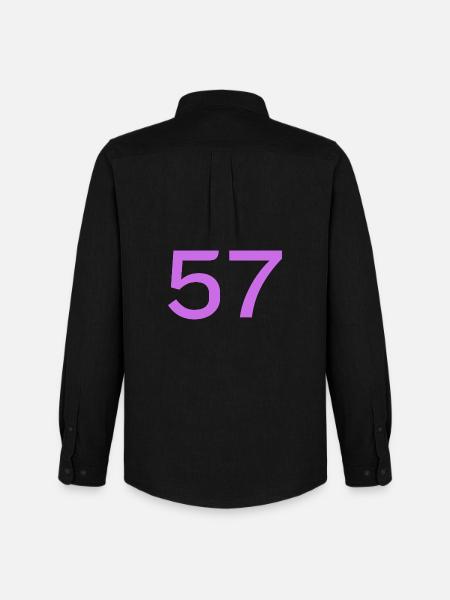 57 - Chemise Oxford homme Stanley/Stella - noir