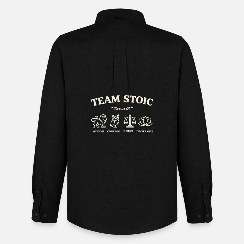 Team Stoische Tugenden - Männer Oxford Hemd von Stanley/Stella - Schwarz