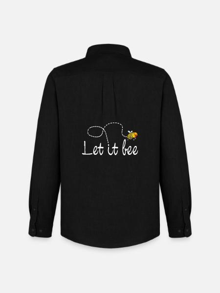 Bee Let it be - Men's Oxford Shirt by Stanley/Stella - black