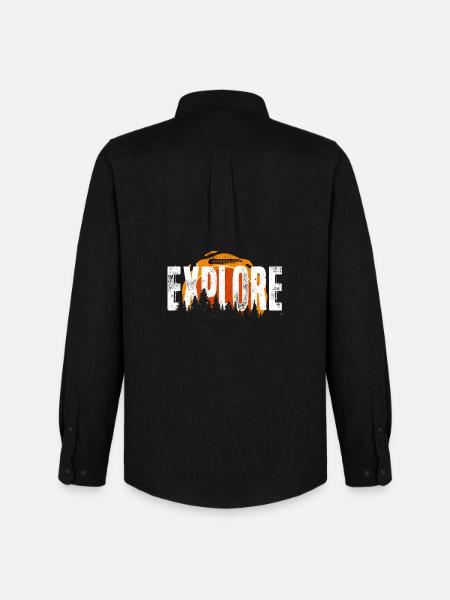 Explore Forest Sunrise - Men's Oxford Shirt by Stanley/Stella - black