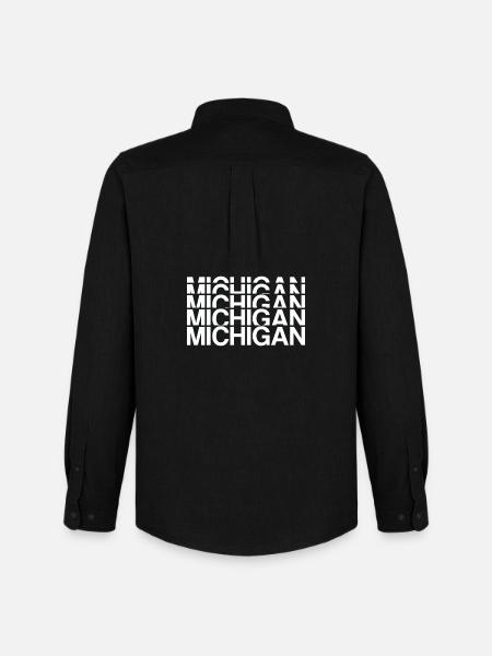 Michigan USA - Men's Oxford Shirt by Stanley/Stella - black
