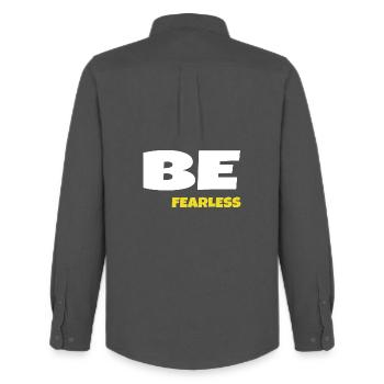 Be Fearless - Men's Oxford Shirt by Stanley/Stella - anthracite - Back - AI Model Male 185 dark (185cm)