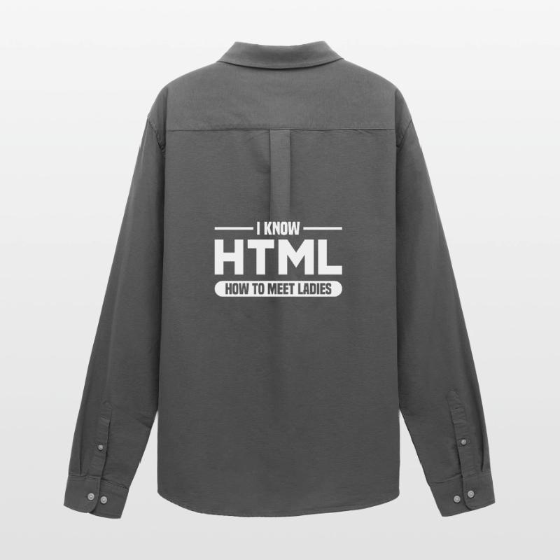 HTML Humor Code Programmierer Spruch Männer Oxford Hemd von Stanley/Stella