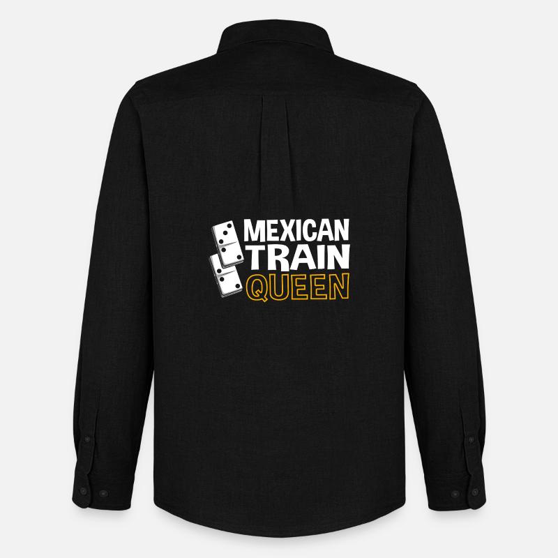 Mexican Train Domino - Männer Oxford Hemd von Stanley/Stella - Schwarz