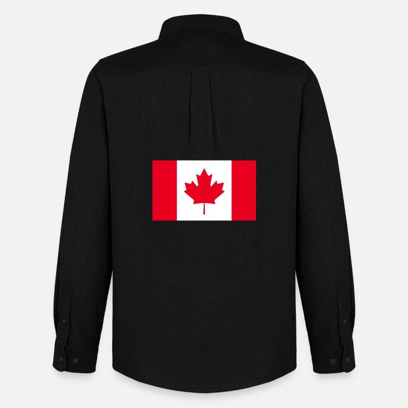 Kanada Flagge - Männer Oxford Hemd von Stanley/Stella - Schwarz