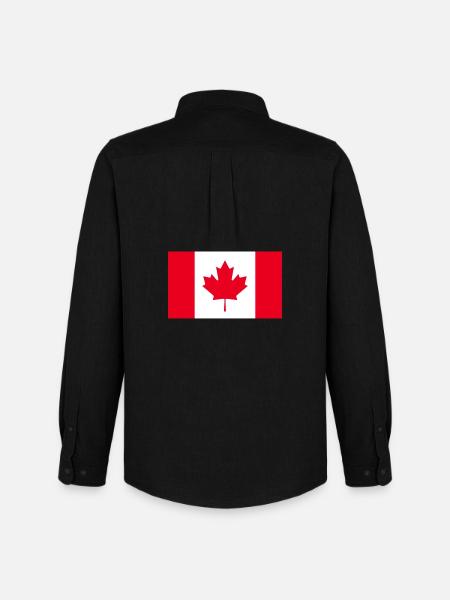 Get our Canada flags now - Men's Oxford Shirt by Stanley/Stella - black