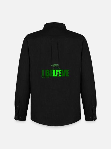 i believe - Men's Oxford Shirt by Stanley/Stella - black