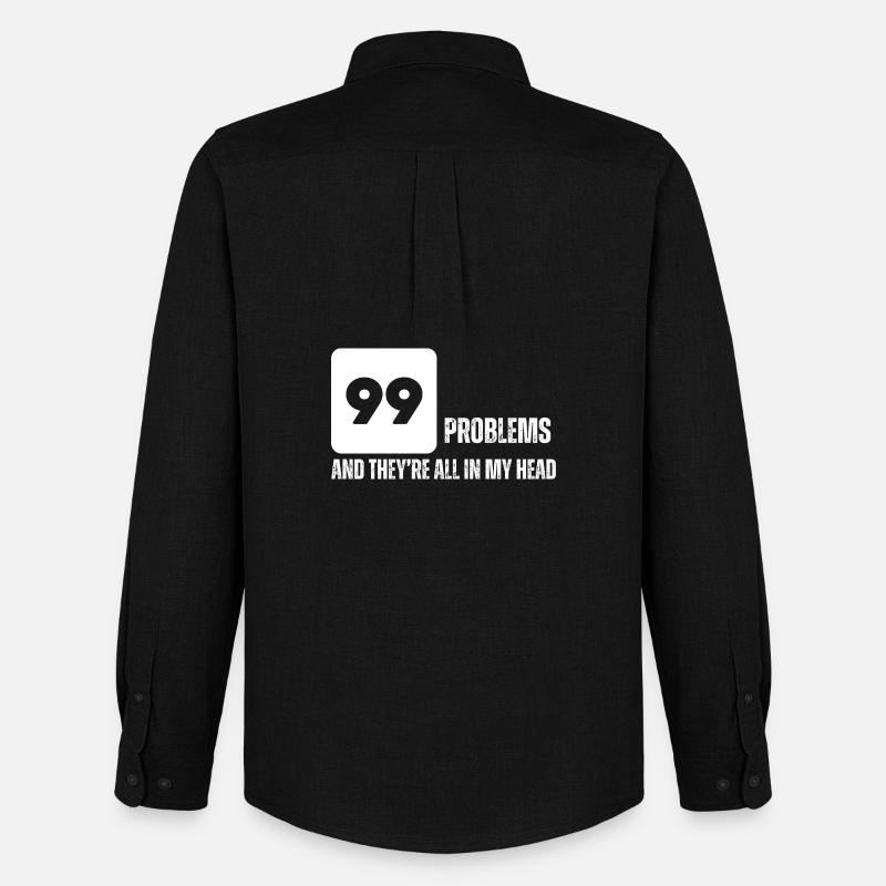 Fettes numerisches Grafik-T-Shirt - Männer Oxford Hemd von Stanley/Stella - Schwarz