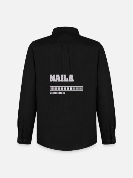 Naila als Geburt - Männer Oxford Hemd von Stanley/Stella - Schwarz
