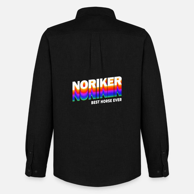 Noriker Pferde Design / Geschenkidee - Männer Oxford Hemd von Stanley/Stella - Schwarz