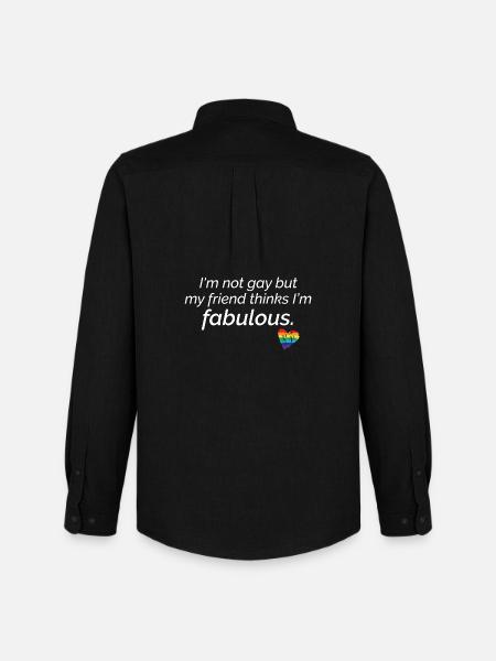 Ami fabuleux LGBTQ Pride Coeur Design - Chemise Oxford homme Stanley/Stella - noir
