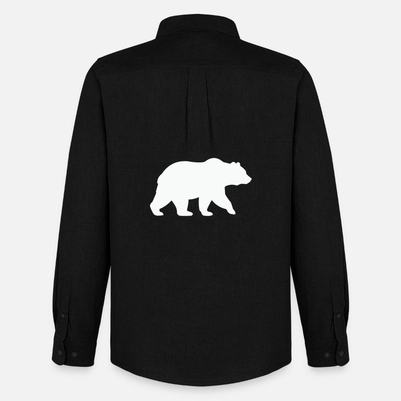 baer- - Männer Oxford Hemd von Stanley/Stella - Schwarz