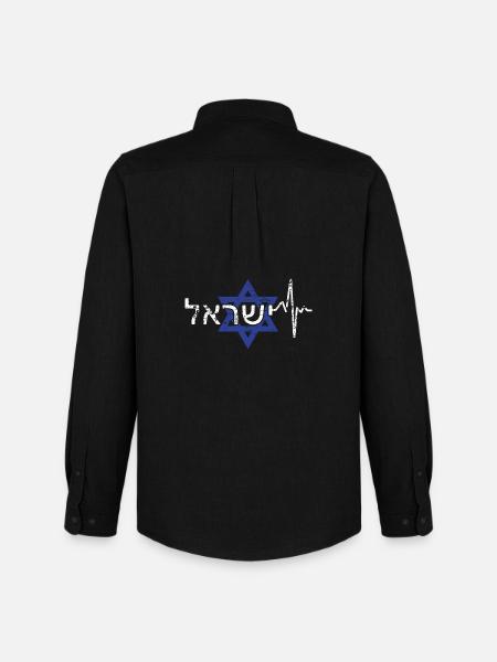 Israel - Männer Oxford Hemd von Stanley/Stella - Schwarz