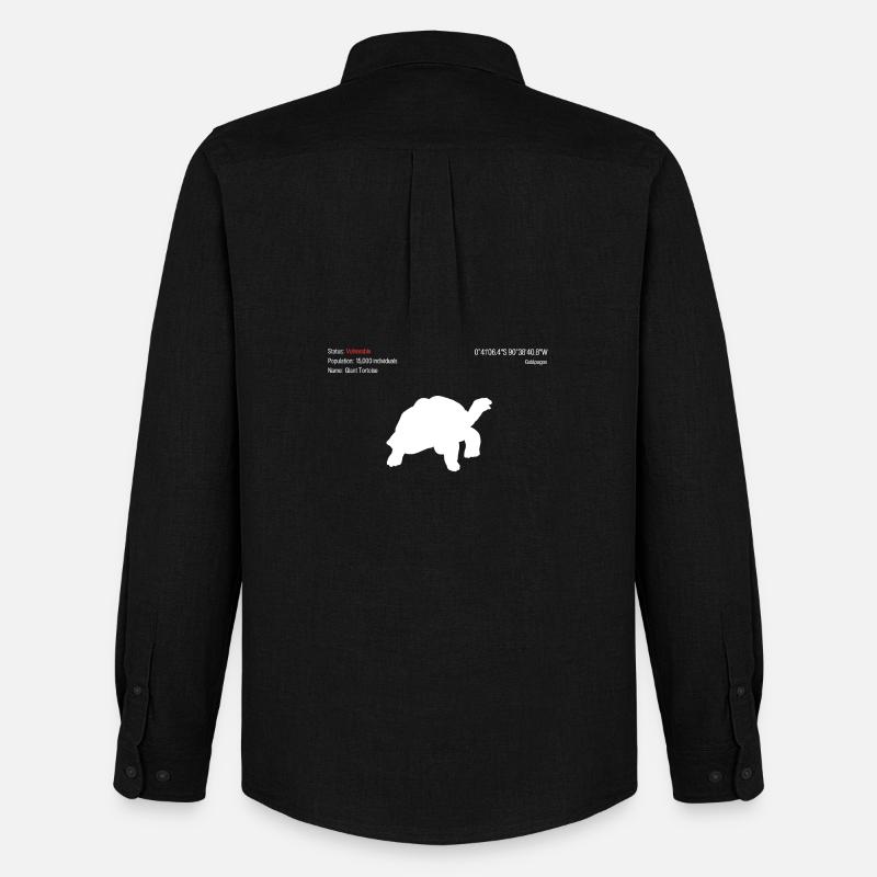 Riesenschildkröte - Männer Oxford Hemd von Stanley/Stella - Schwarz