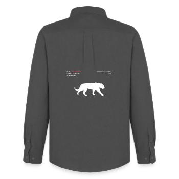 Tiger - Men's Oxford Shirt by Stanley/Stella - anthracite - Back - AI Model Male 185 dark (185cm)