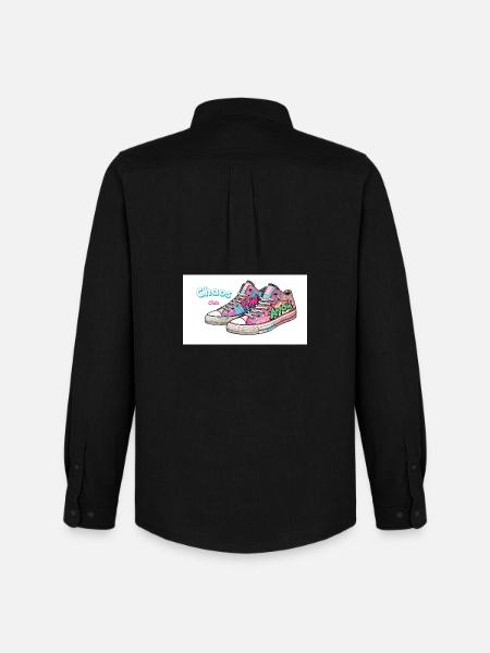 Bunte Sneakers mit Comic-Design - Männer Oxford Hemd von Stanley/Stella - Schwarz