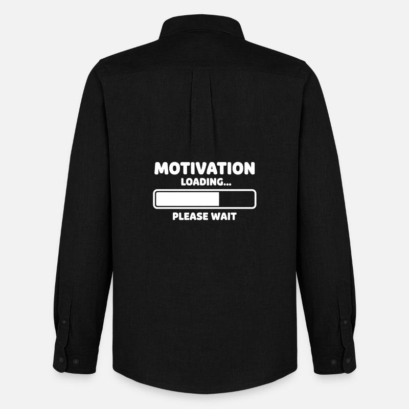 Motivation Loading Humor Design - Männer Oxford Hemd von Stanley/Stella - Schwarz