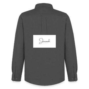 Jeremiah Fisher - Männer Oxford Hemd von Stanley/Stella - Anthrazit - Hinten - AI Model Male 185 dark (185cm)