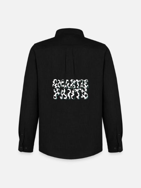 Blasen-Graffiti mit Türkis-Außenlinie - Männer Oxford Hemd von Stanley/Stella - Schwarz