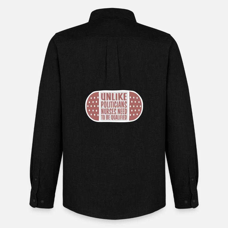 A differenza dei politici, gli infermieri devono essere qualificati - Stanley/Stella Camicia Oxford uomo - nero