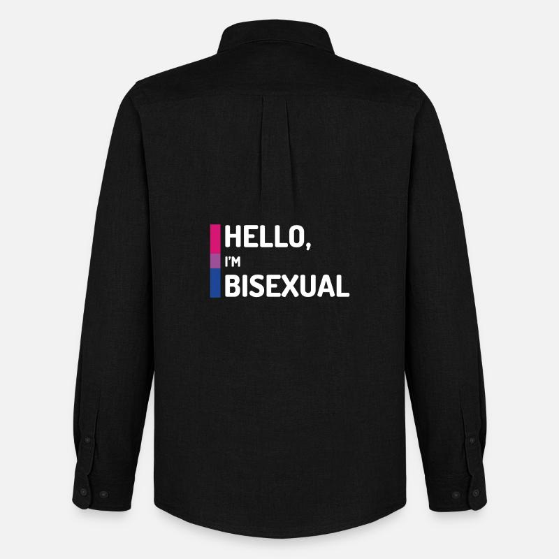 Hallo, ich bin bisexuell - Männer Oxford Hemd von Stanley/Stella - Schwarz