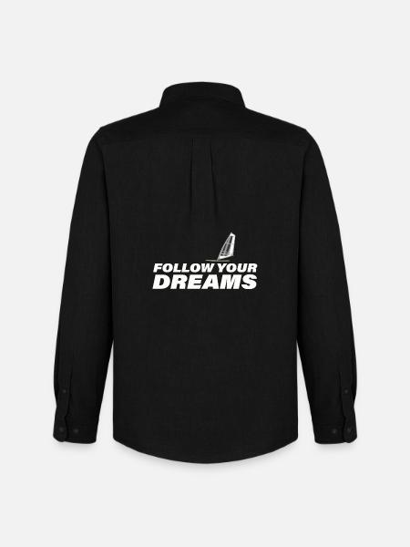 FOLLOW YOUR DREAMS - Men's Oxford Shirt by Stanley/Stella - black