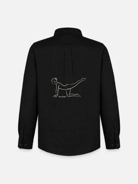 SOUL CONTOUR - Vyaghrasana - Männer Oxford Hemd von Stanley/Stella - Schwarz