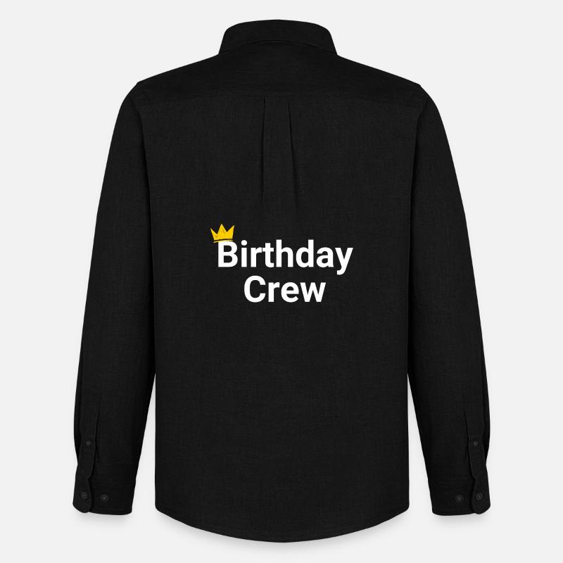 Birthday Crew - Männer Oxford Hemd von Stanley/Stella - Schwarz